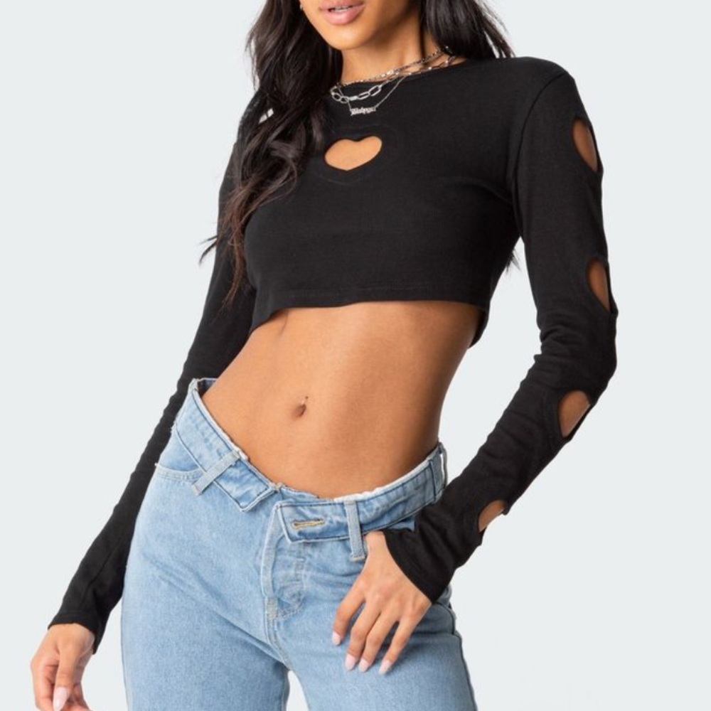 Edikted heart cutout shirt